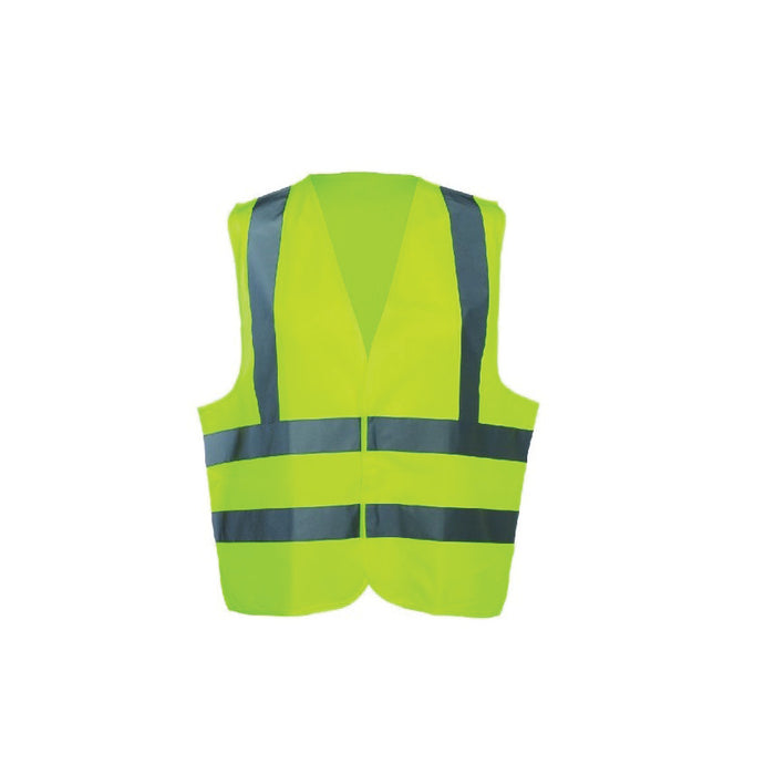 Sitesafe Hi-Vis Waistcoat, Unisex, Yellow, Polyester, Hook & Loop Closure, M